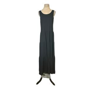 J.Crew black sleeveless tiered maxi dress size Small